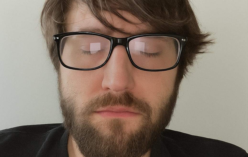 Waldo with closed eyes